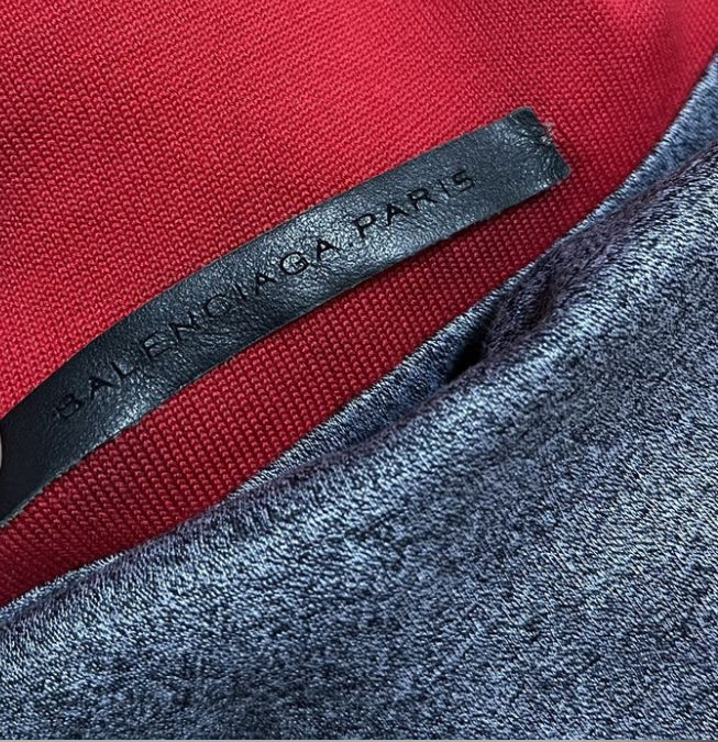 Balenciaga reversible double side polo grey/red