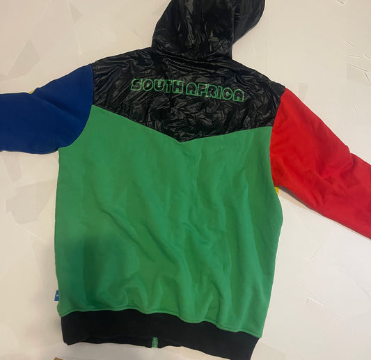 Adidas 2010’s south africa color block pull up hoodie